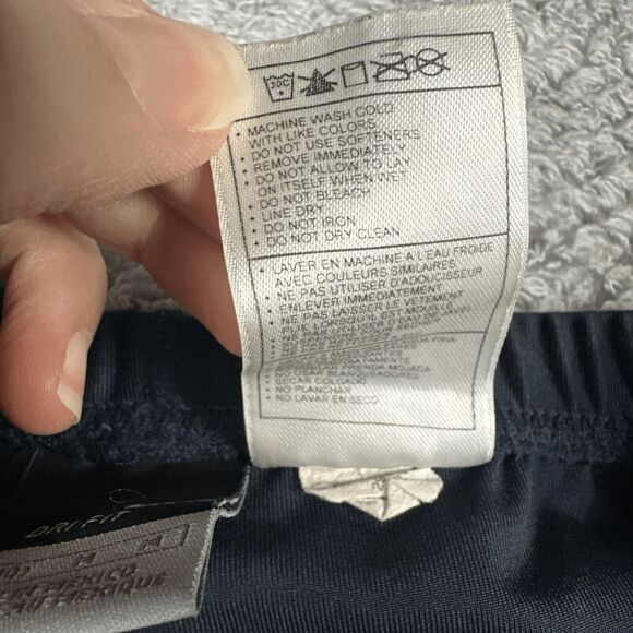 Nike Dri Fit Women's Base Layer Leggings M 8 10 Navy Slim Fitted - Picture 8 of 14